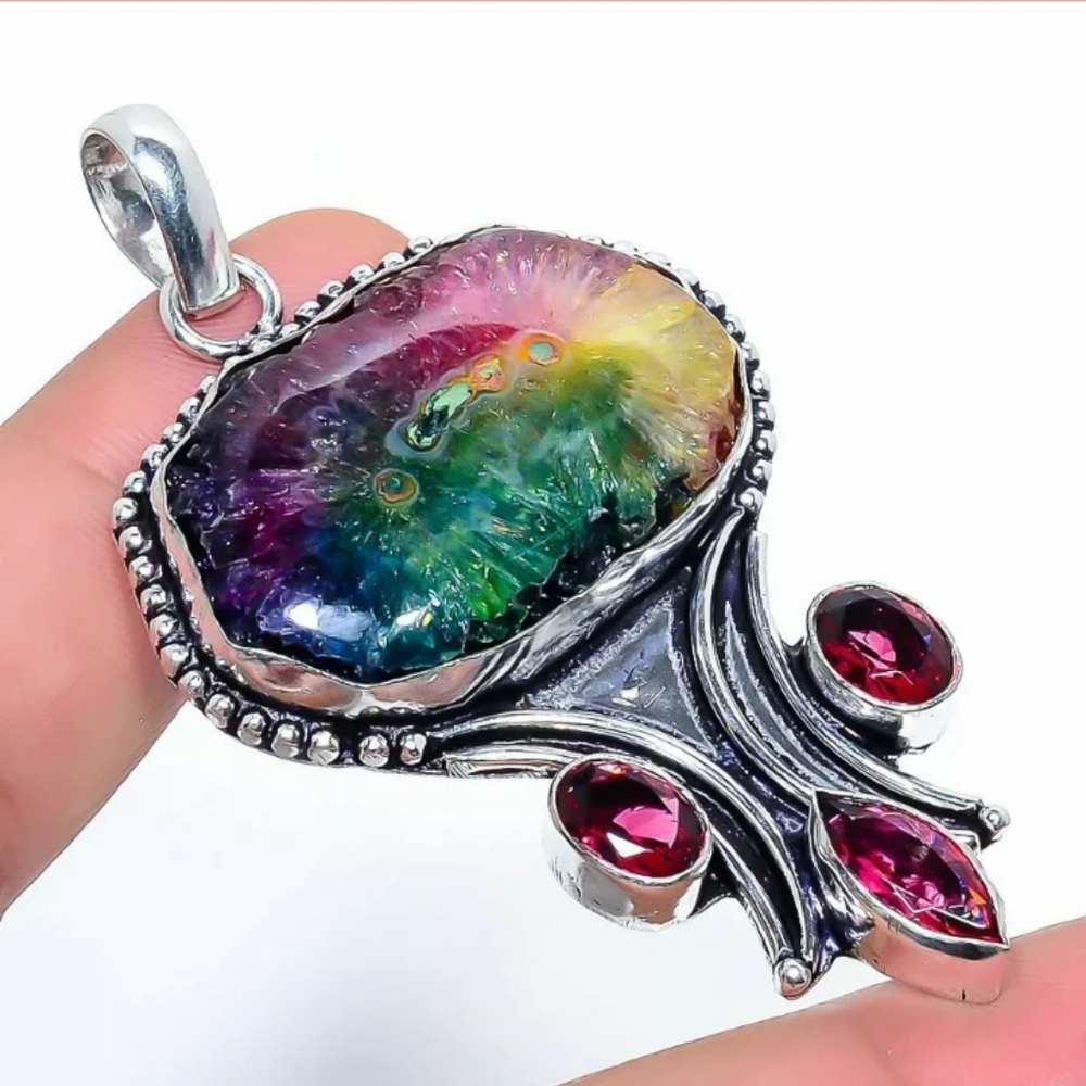 FINAL PRICE DROP!! Multi Color Solar Quartz Pendant